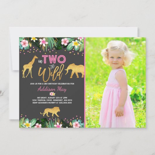 In twee delen van het Oerwoud van de uitnodiging t (Voorkant)