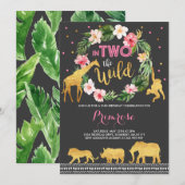 In twee delen van het Oerwoud van de uitnodiging t (Voorkant / Achterkant)