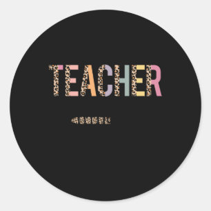 In uitvoering Gelieve te wachten Leopard leraar vr Ronde Sticker