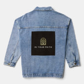 In uw geloof jeans denim jacket (Achterkant)