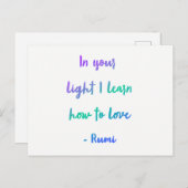 In uw licht briefkaart (Voorkant / Achterkant)