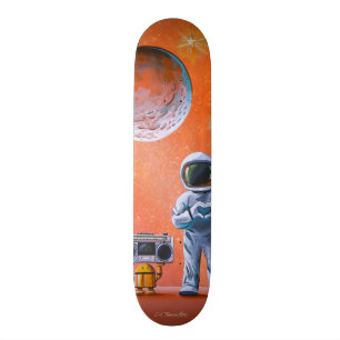 In Uw Ogen - Astronaut & Robot Boombox Skateboard