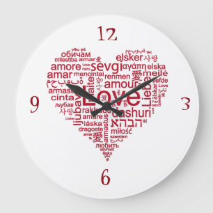 ***IN VEEL TALEN VERLIEZEN *** FUN CLOCK GROTE KLOK