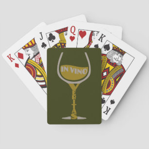 In Vino Veritas aangepaste speelkaarten