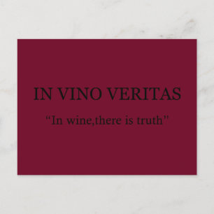 In vino veritas briefkaart