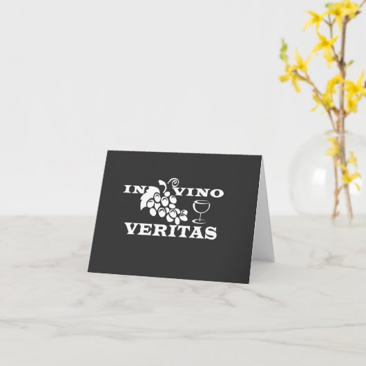 In vino veritas kaart (Gele Bloem)