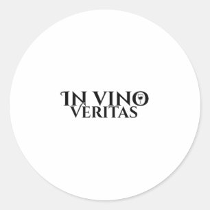 In Vino Veritas _ Latijn _ Oude Rome _ Wijnliefde Ronde Sticker