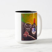 In vino veritas tasse à deux tons (Devant droit)