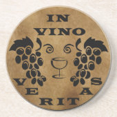 In vino veritas zandsteen onderzetter (Voorkant)