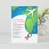 In vlucht-Away Party Invitation Kaart (Staand voorkant)