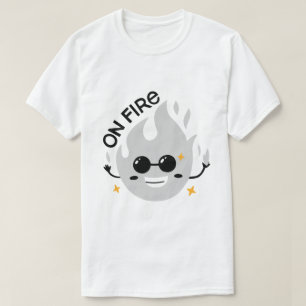 In vuur en vlam – Motiverend typografieontwerp T-shirt