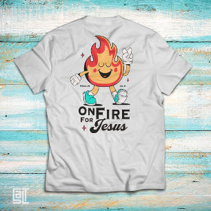 In vuur voor Jezus Psalm 34:5 Schattig Vlam-person T-shirt
