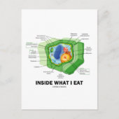 In wat ik eet (Plant Cell Vegetarian Humor) Briefkaart (Voorkant)