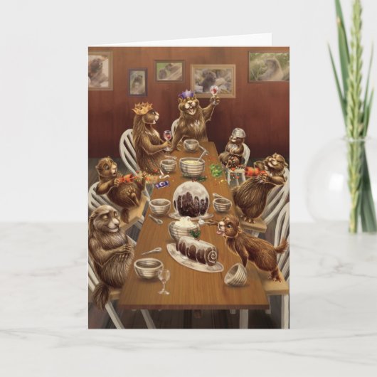 In West Coast Christmas: Marmot Feestdagen Kaart (Voorkant)