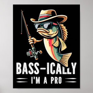 In wezen ben ik een pro grappige vissenliefhebbers poster