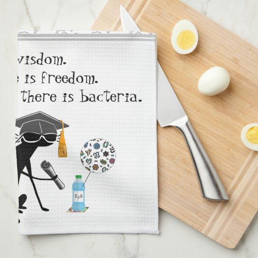 In wijn is er Wisdom Funny Wine Gezegde Theedoek (Quarter Fold)