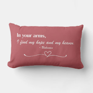 "In Your Arms" Kussen met Spreuk Liefde Kussensloo
