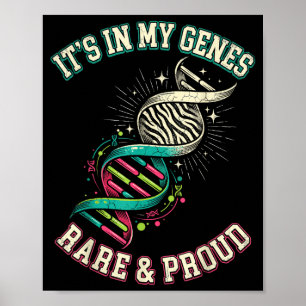 In zeldzame genen en trotse zebra dna krijger onde poster