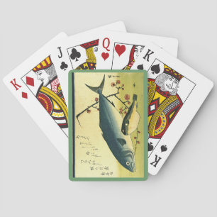 Inada & Fugu - Japanse visafdruk van Hiroshige Pokerkaarten