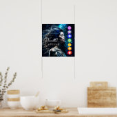 Inademen en loslaten | Mooie etherische vrouw Poster (Keuken)