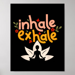 Inademen Uitademen Meditatie Energie Mandala Kunst Poster