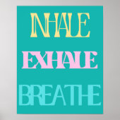 Inademen, Uitademen, Retro Typografie Poster (Voorkant)