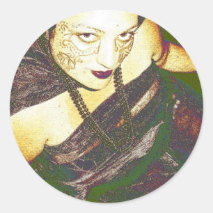 Inanna's ondergang ronde sticker
