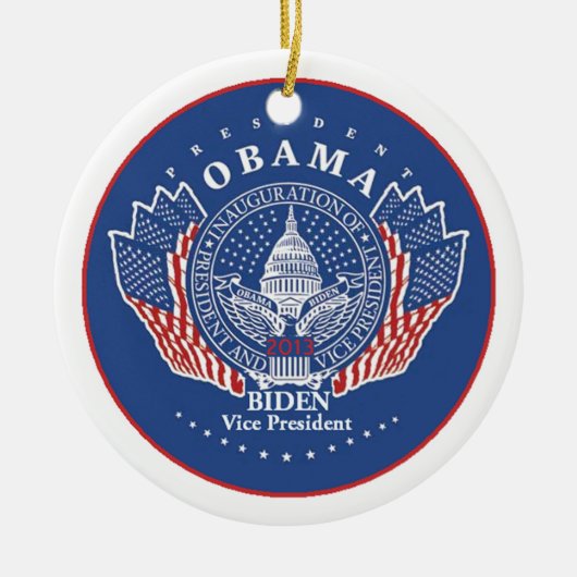 Inaugurale 2013 keramisch ornament (Voorkant)