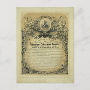 Inaugurale Adres van President Abraham Lincoln Briefkaart