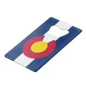 Inaugurateur de bouteille en acier avec drapeau du (Devant Angle)