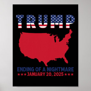 Inauguratie 2025 Trump Verkiezingen Einde Van Een Poster