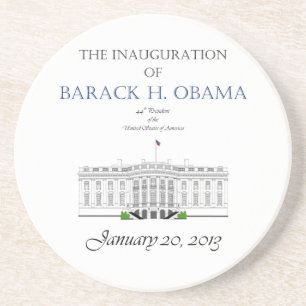 Inauguratie Obama 2013 Zandsteen Onderzetter
