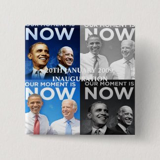 INAUGURATIE PRESIDENT VIERKANTE BUTTON 5,1 CM