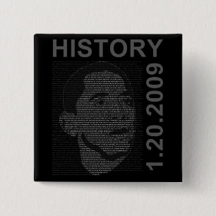 inauguratie toespraak met ingesloten afbeelding vierkante button 5,1 cm