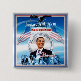 Inauguratie van Barack Obama Vierkante Button 5,1 Cm