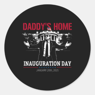 Inauguratiedag 2025 President Donald Trump Ronde Sticker