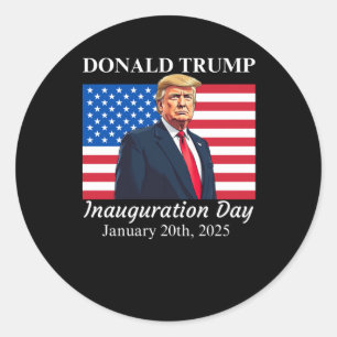 Inauguratiedag Donald Trump 2025 Ronde Sticker