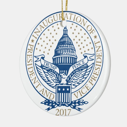 Inauguration Donald Trump Mike Pence 2017 Logo USA Keramisch Ornament (Links)