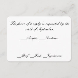 inbegrepen antwoordkaartenveloppen RSVP kaartje