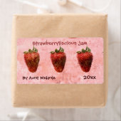 Inbliketiket aardbeienjam etiket (Insitu)