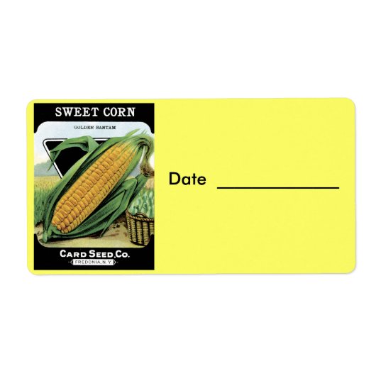 Inblikken/bevriezing etiketten voor maïs (Voorkant)