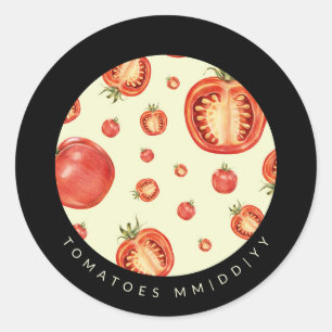 Inblikken Datum Tomaten Ronde Sticker