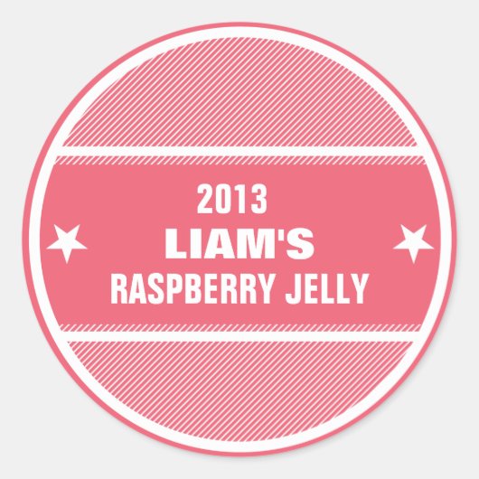 Inblikken pot labels rood gestreepte aangepaste ge (Voorkant)
