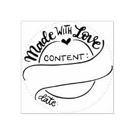 Inblikken stempel - Gemaakt met liefde - Rubber St
