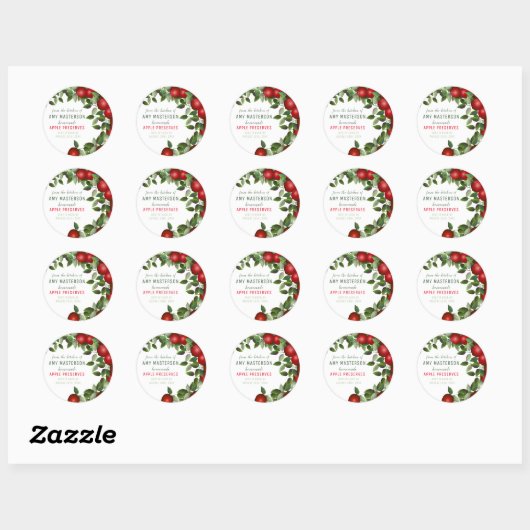 Inblikken van appelvruchten | Jam Jar Label (Vel)