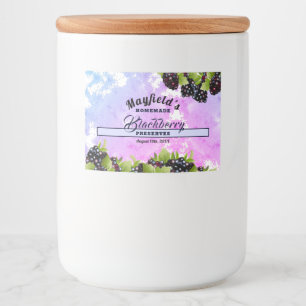 Inblikken van braambessen   Jam Jar Label Voedselcontainer Etiket