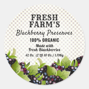 Inblikken van braambessen Jam-label Ronde Sticker