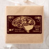 inblikken van halloween-squishy brain etiket (Insitu)