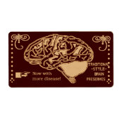 inblikken van halloween-squishy brain etiket (Voorkant)