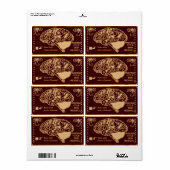 inblikken van halloween-squishy brain etiket (Full Sheet)